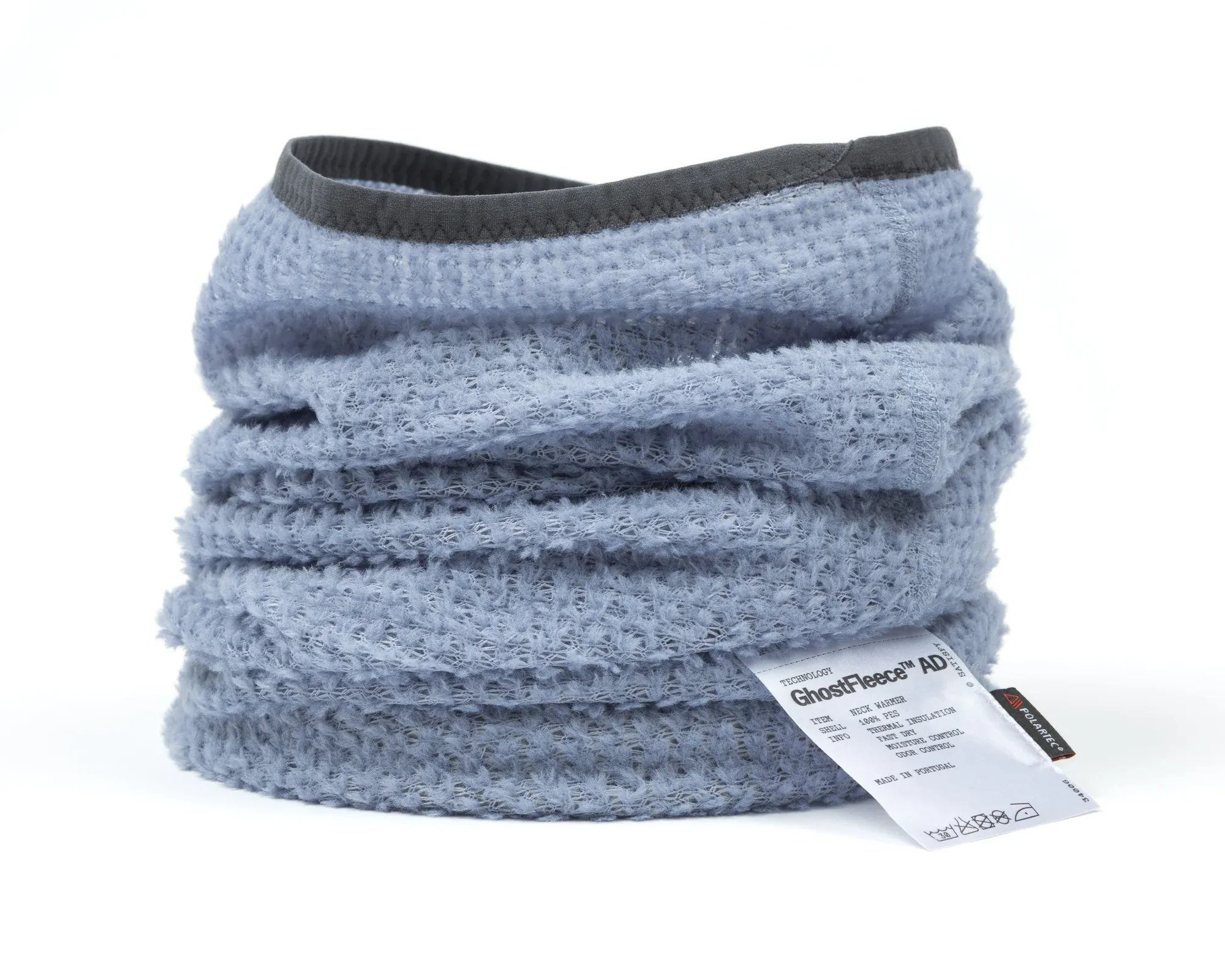 Polartec Alpha Direct on a neck warmer from Satisfy Polartec Alpha Direct